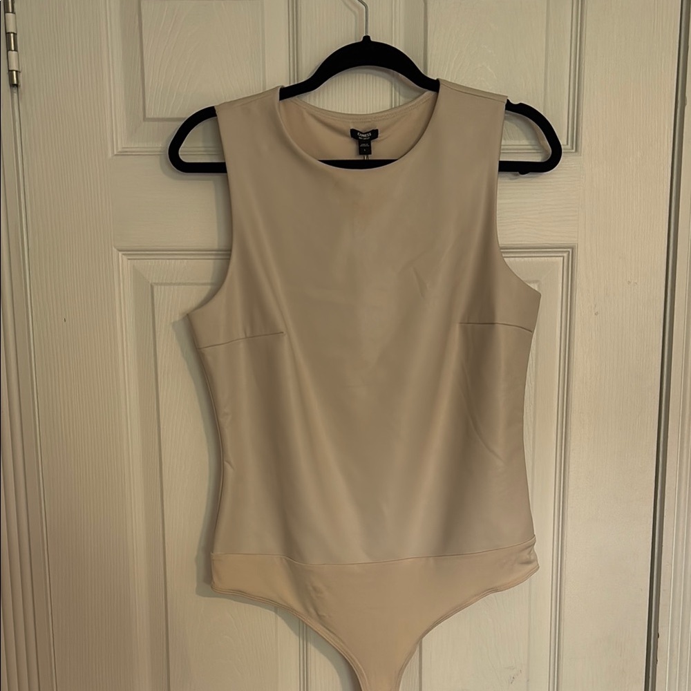 Beige Sleeveless Bodysuit